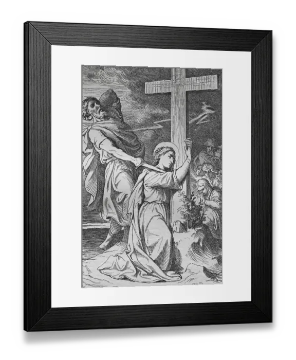Framed Print : St. Barbara, historic steel engraving from 1860 Framed Print : St. Barbara, historic steel engraving from 1860