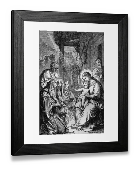 Framed Print : The Magi or three wise men, historic steel engraving from 1860 Framed Print : The Magi or three wise men, historic steel engraving from 1860