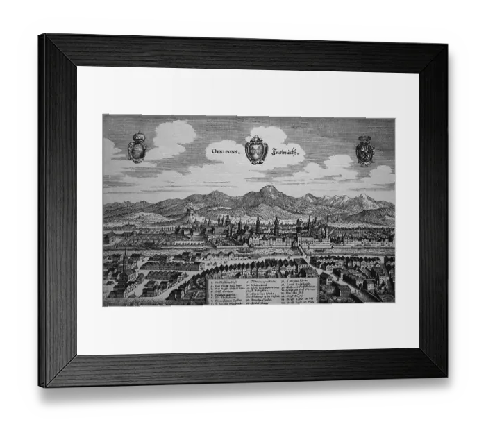 Framed Print : Innsbruck, Austria, in the 17th century