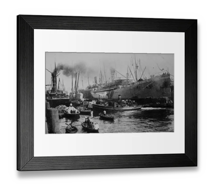 Framed Print : Steamer Gouverneur in the harbor
