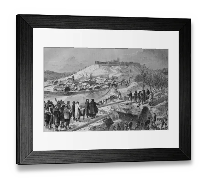 Framed Print : Montmedy city and fortress on the day after the handover