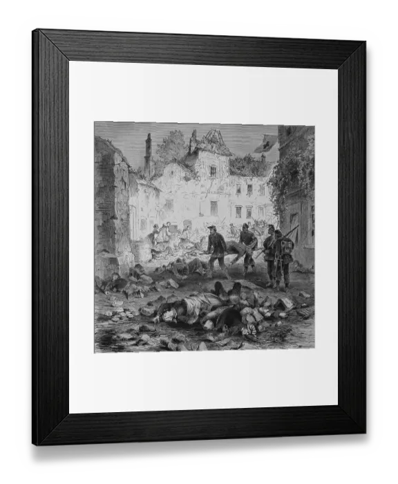Framed Print : A street in Laon after the blast of the powder tower Framed Print : A street in Laon after the blast of the powder tower