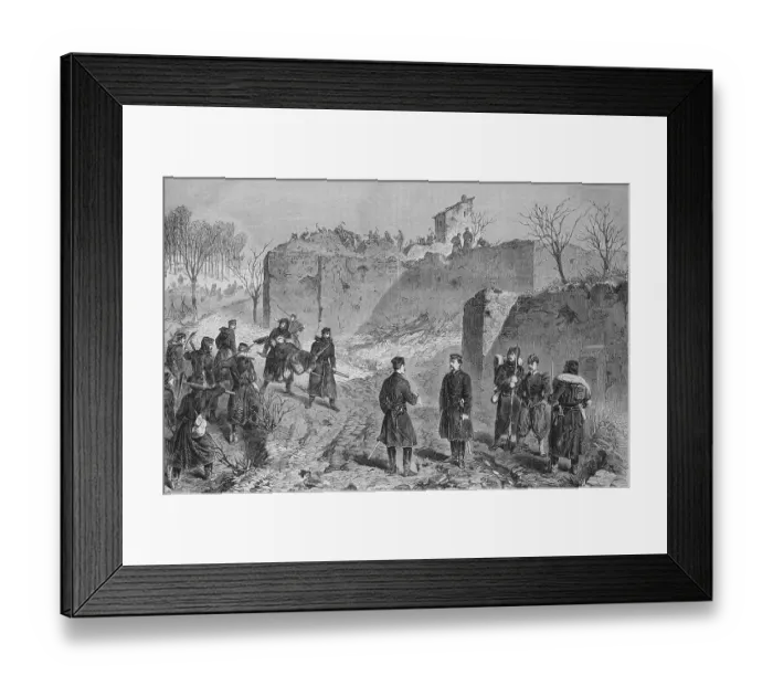 Framed Print : Demolition of French batteries on Mont Abron