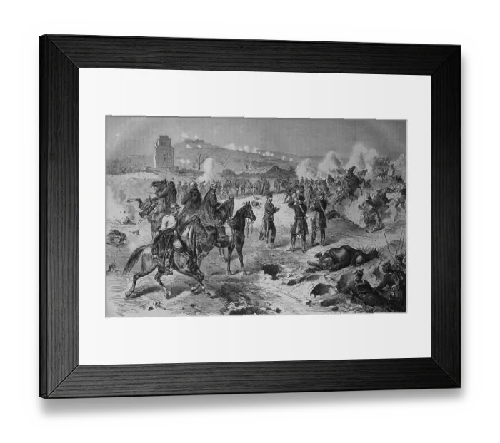 Framed Print : Lost battle at Mont Valerien outside Paris on 19 January 1871