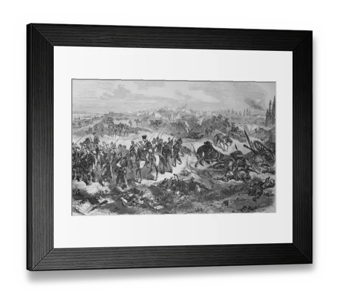 Framed Print : The French camp attacked by the Fourth Army Corps at Beaumont