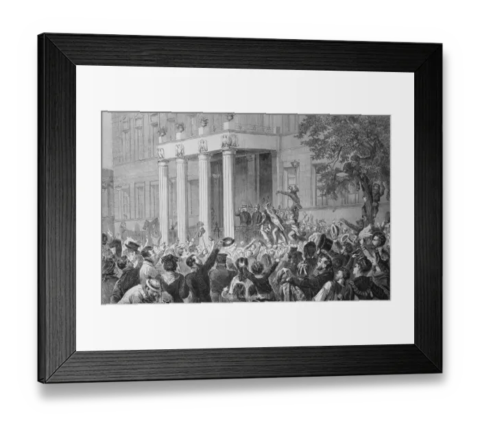 Framed Print : Reception of King Wilhelm I of Prussia at the Royal Palais in Berlin Framed Print : Reception of King Wilhelm I of Prussia at the Royal Palais in Berlin