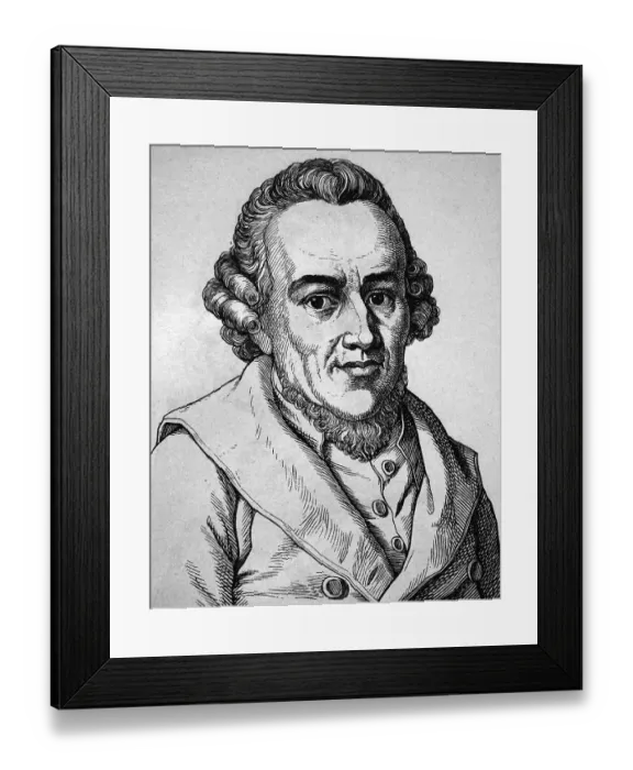 Framed Print : Moses Mendelssohn, 1729 - 1786