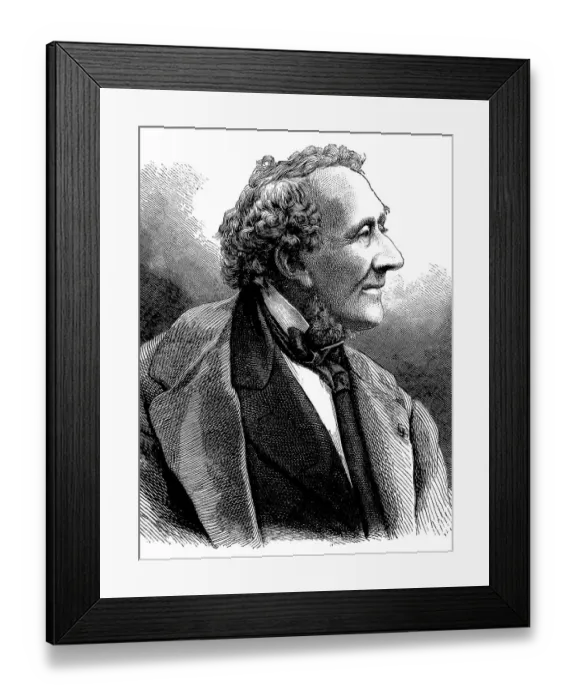 Framed Print : Hans Christian Andersen, 1805 - 1875 Framed Print : Hans Christian Andersen, 1805 - 1875