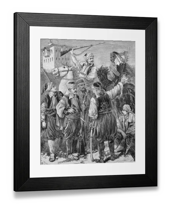 Framed Print : Turkish Baschibozuks, Basi Bozuk