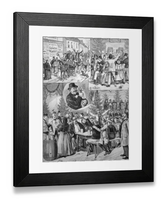 Framed Print : The Salvator beer bar in Munich