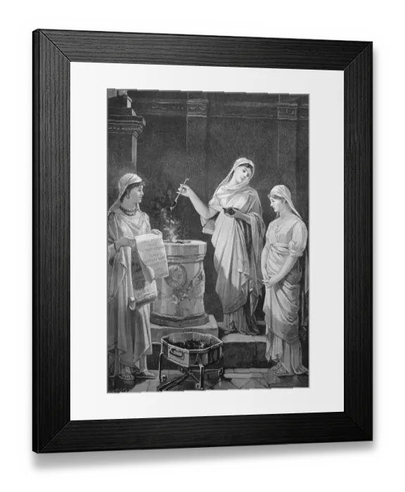 Framed Print : Vestal Virgins, historical illustration circa 1893