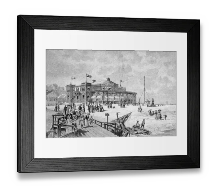 Framed Print : Konversationshaus building on Helgoland