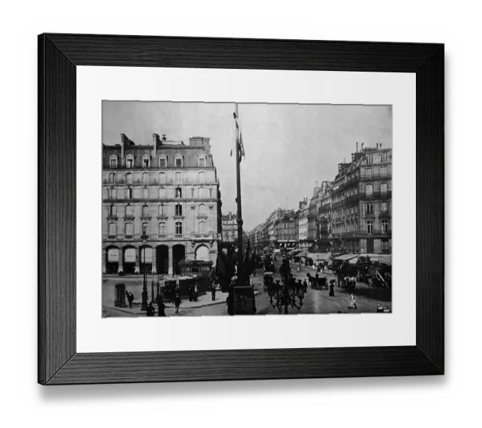 Framed Print : Early autotype of the Rue Saint-Lazare in Paris Framed Print : Early autotype of the Rue Saint-Lazare in Paris