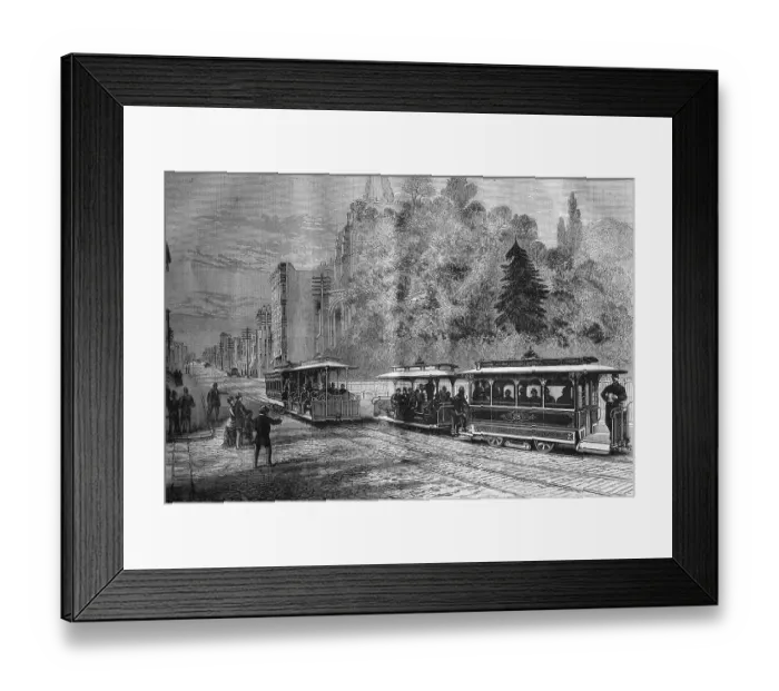Framed Print : Hallidie's patent Cable Tramway System Framed Print : Hallidie's patent Cable Tramway System
