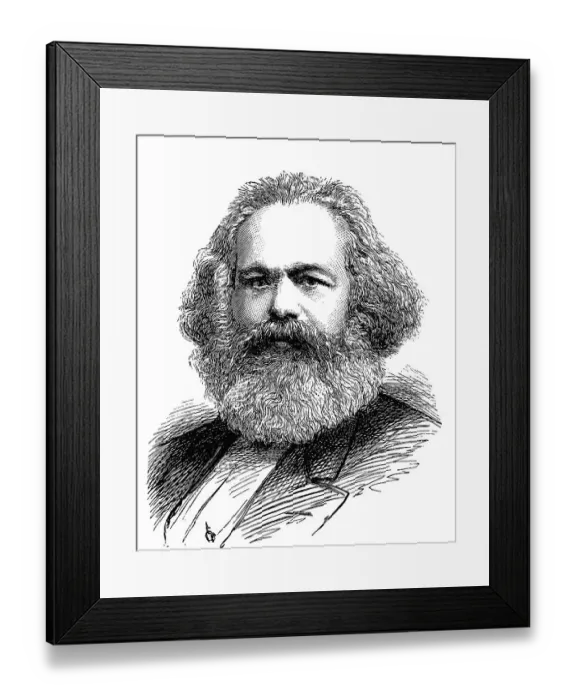 Framed Print : Karl Marx, historic image, 1883