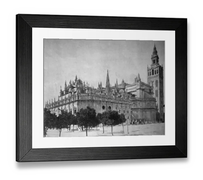 Framed Print : One of the first autotypes of the Cathedral of Seville Framed Print : One of the first autotypes of the Cathedral of Seville