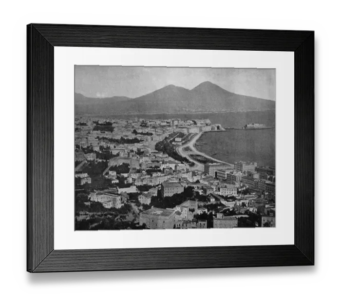 Framed Print : Early autotype of Naples, Italy Framed Print : Early autotype of Naples, Italy