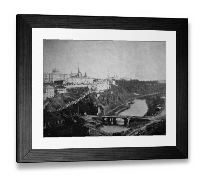 Framed Print : Early autotype of Kamianets-Podilskyi
