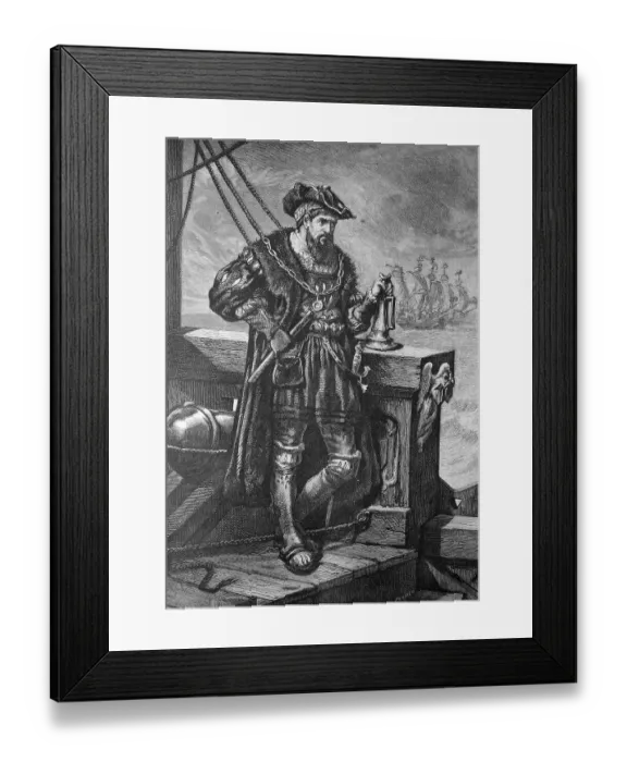 Framed Print : Vasco da Gama, 1469-1524, Portuguese navigator