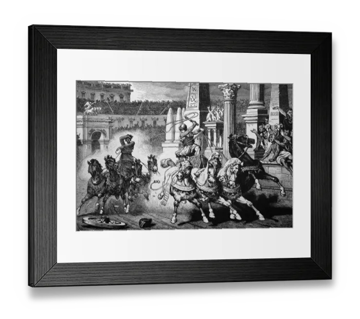 Framed Print : Roman history, chariot racing in the Circus Maximus in Rome Framed Print : Roman history, chariot racing in the Circus Maximus in Rome