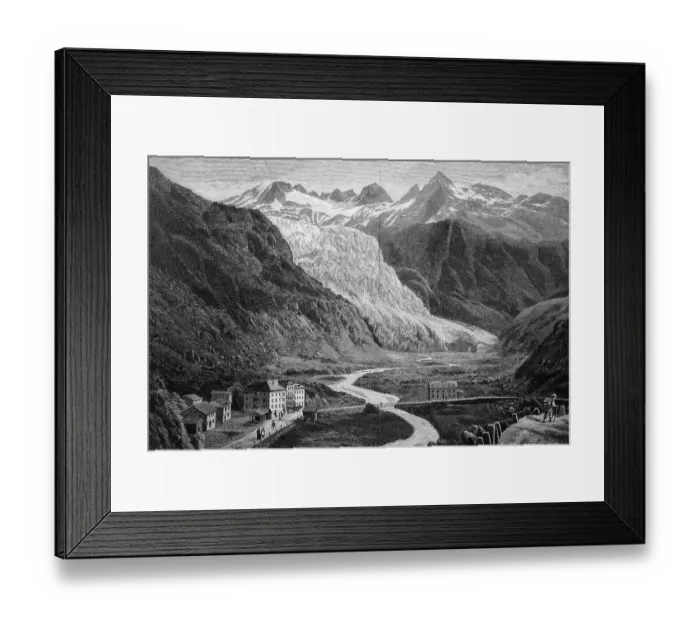 Framed Print : Rhone Glacier, Valais, Switzerland