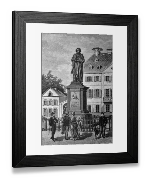 Framed Print : Beethoven monument in Bonn, Germany Framed Print : Beethoven monument in Bonn, Germany