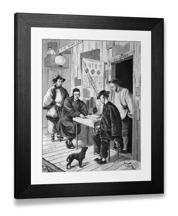 Framed Print : Chinese fortune tellers in San Francisco