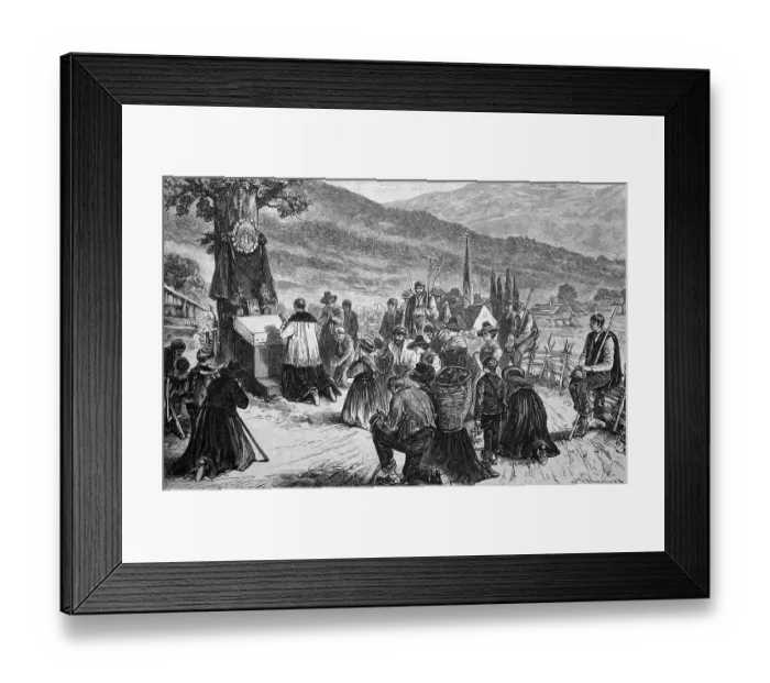 Framed Print : Harvest prayer in the Zillertal valley Framed Print : Harvest prayer in the Zillertal valley