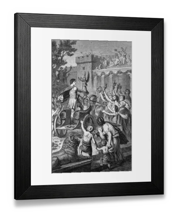 Framed Print : Olympic Games, entry of a winner in his native city Framed Print : Olympic Games, entry of a winner in his native city