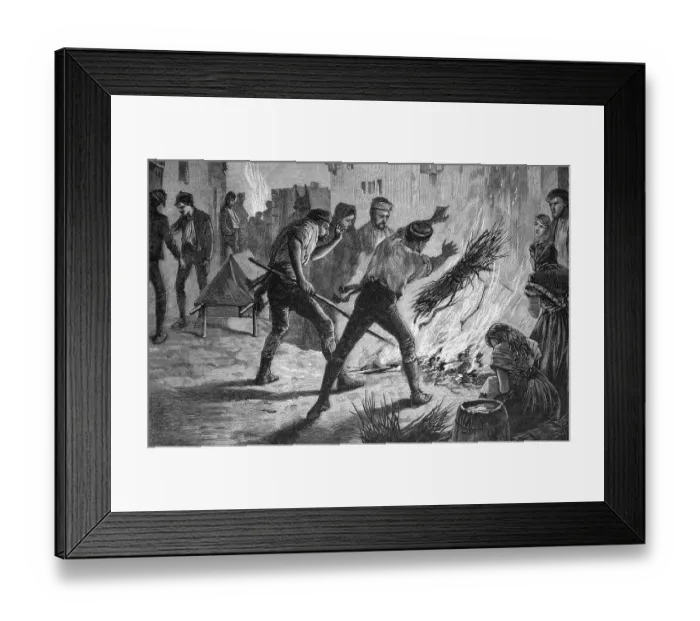 Framed Print : Cholera in Granada, fire to disinfect the air Framed Print : Cholera in Granada, fire to disinfect the air