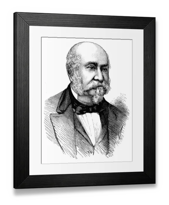 Framed Print : Johann August Sutter (1803-1880)