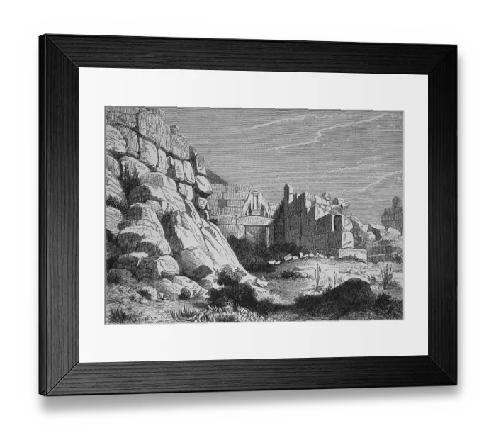 Framed Print : Mycenae, Greece, historical woodcut Framed Print : Mycenae, Greece, historical woodcut