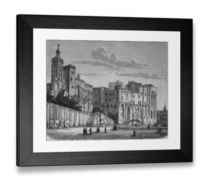 Framed Print : Papal Palace in Avignon, France