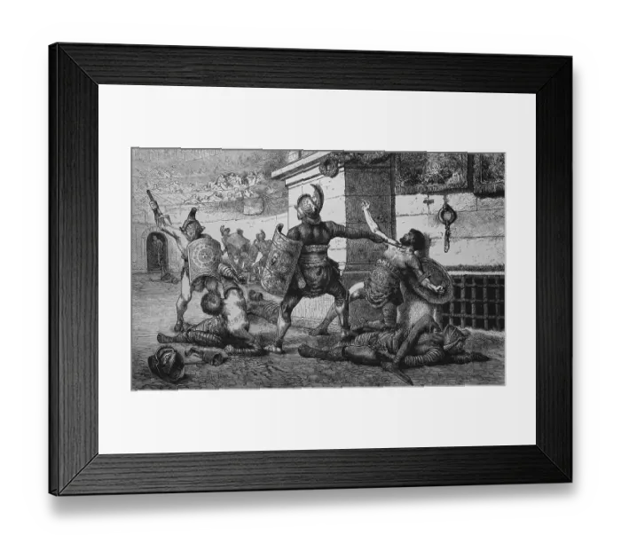 Framed Print : Gladiator fight in Ancient Rome