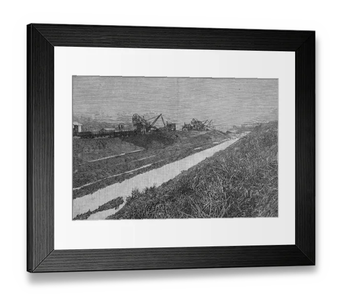 Framed Print : Construction of the Panama Canal