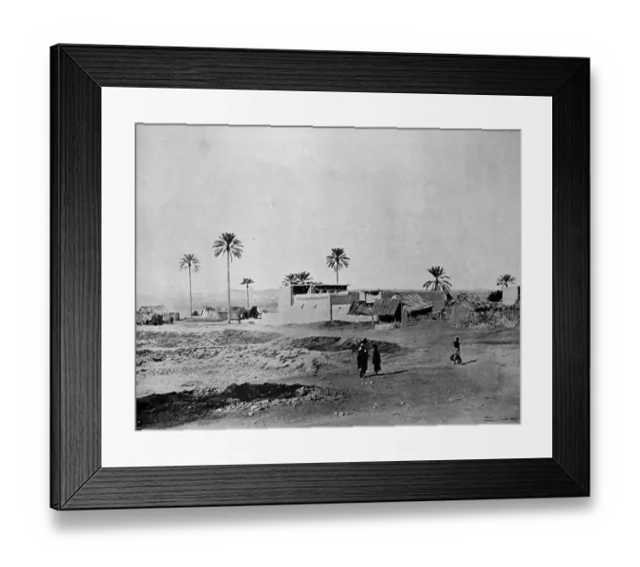 Framed Print : One of the first autotype photographs of Faubourg de Bendes Abbasi