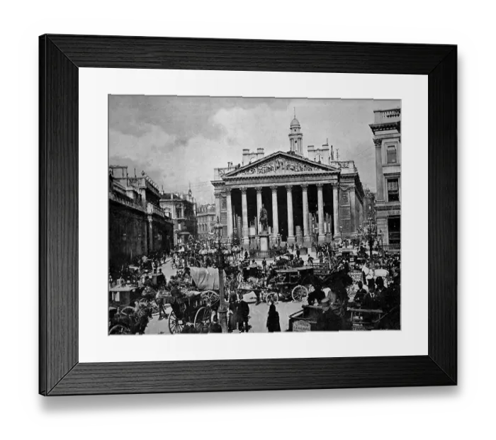 Framed Print : One of the first autotype photographs of the Royal Exchange in London