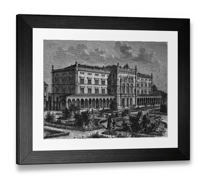 Framed Print : New University of Koenigsberg, woodcut 1888 Framed Print : New University of Koenigsberg, woodcut 1888