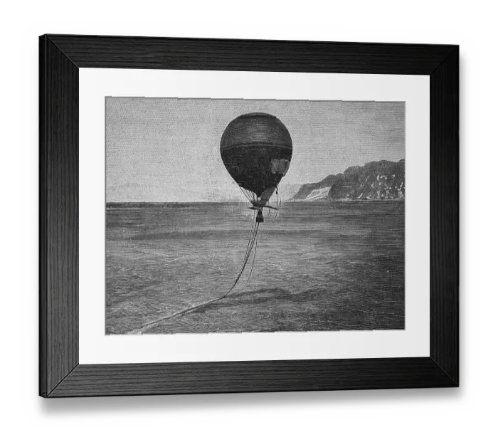 Framed Print : Swedish engineer and Arctic explorer Salomon Andree departs with Fraenkel Framed Print : Swedish engineer and Arctic explorer Salomon Andree departs with Fraenkel
