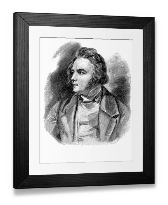 Framed Print : August Kopisch, 1799 - 1853, a German historical painter and writer