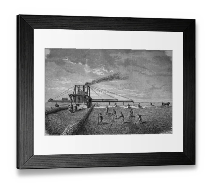 Framed Print : Oldenburg moor steamer at work