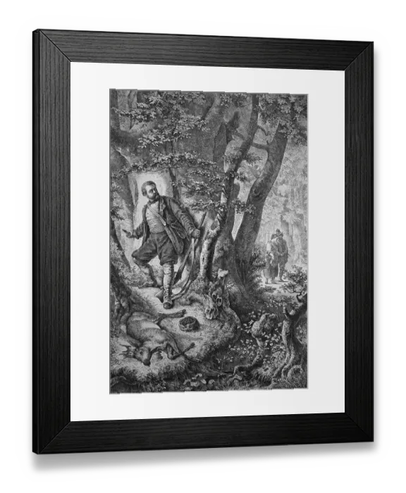 Framed Print : Poacher being disturbed by a couple