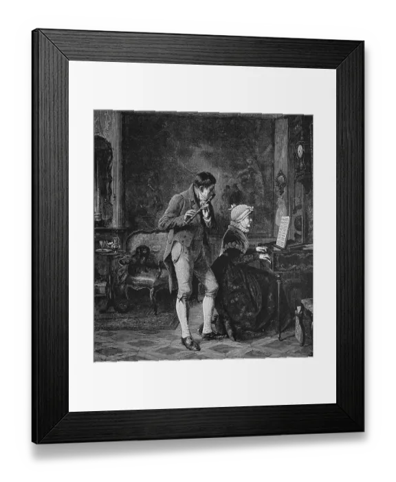 Framed Print : House music, historical engraving, 1869 Framed Print : House music, historical engraving, 1869