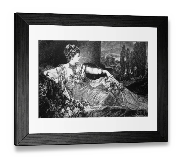 Framed Print : Charlotte Wolter, 1834 - 1897, a celebrated actress