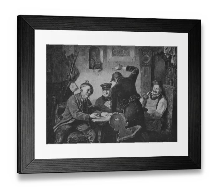 Framed Print : Schafkopf players in a village inn Framed Print : Schafkopf players in a village inn