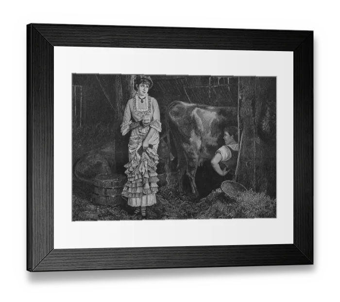 Framed Print : The first day of the milk diet