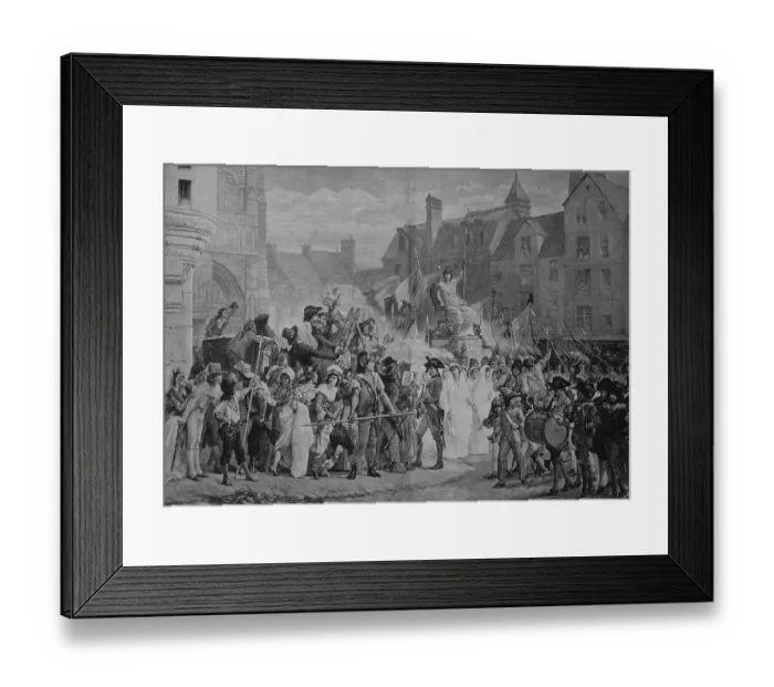Framed Print : The celebration of the Goddess of Reason in Paris in 1793 Framed Print : The celebration of the Goddess of Reason in Paris in 1793