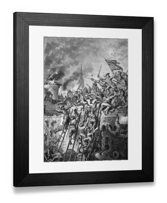 Framed Print : Graf Starkenberg defending Vienna against the Turks Framed Print : Graf Starkenberg defending Vienna against the Turks