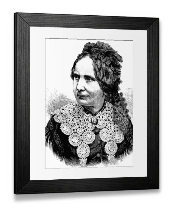 Framed Print : Betty Paoli, 1814 - 1894, an Austrian poet