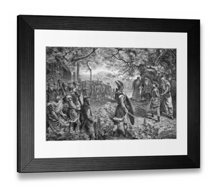 Framed Print : Old Germanic feast of sacrifice Framed Print : Old Germanic feast of sacrifice